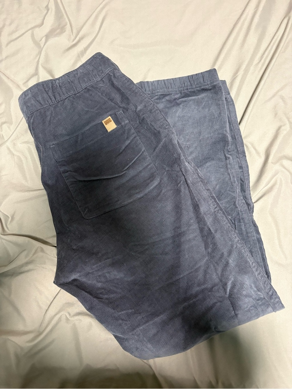 UGG Men's Navy Corduroy Pants with Back Patch Pocket